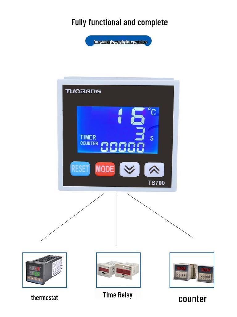 TS700 LCD 3-in-1 Temperature and Time Controller for Heat Press Machines