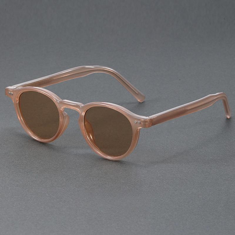 New Retro Round-Frame Sunglasses Fashionable Street Style Shades UV400 Unisex Outdoor Travel Anti-UV Sun Glasses