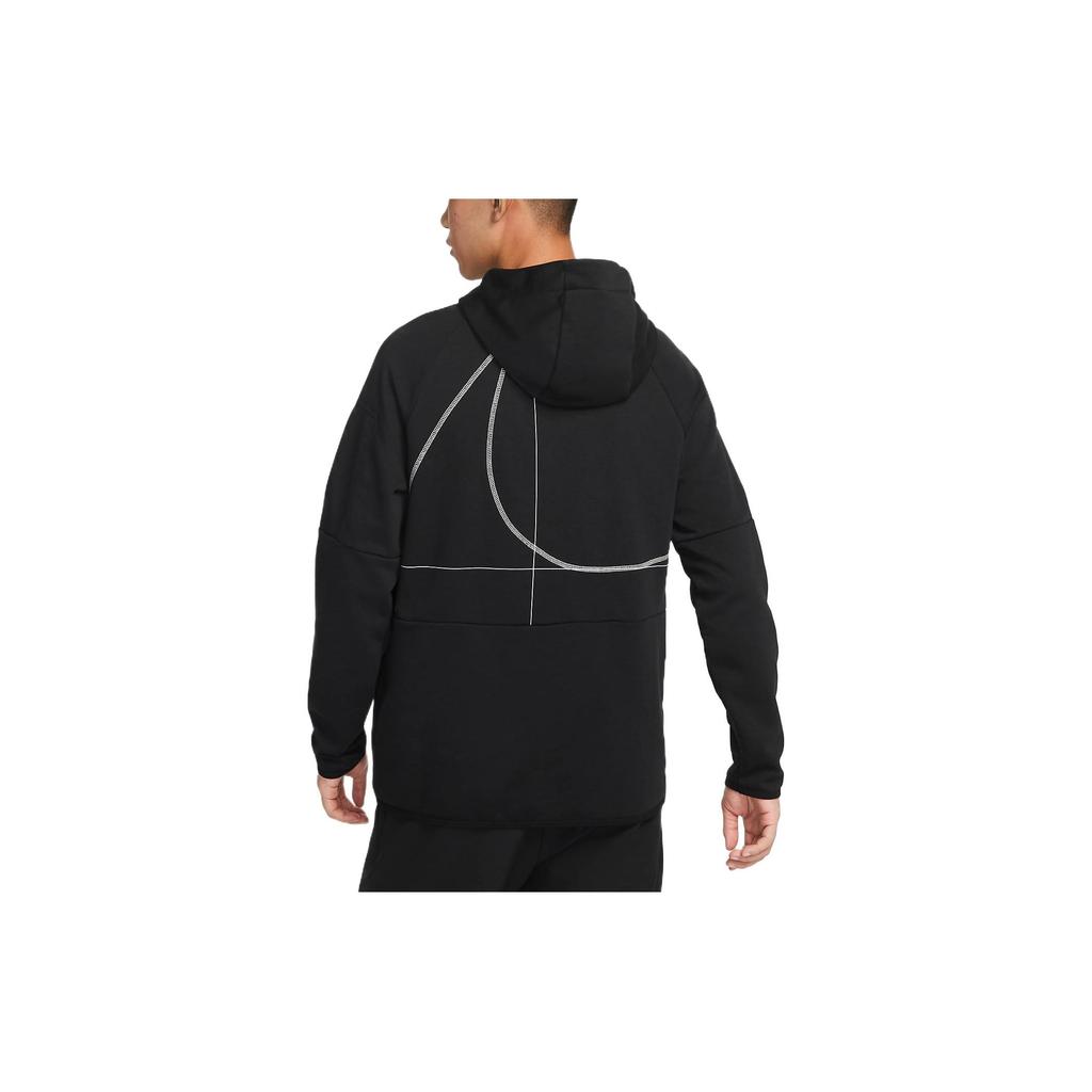 Nike Logo Baskılı Desen Bağcıklı Kapüşonlu Uzun Kollu Sweatshirt Erkek Üstleri Siyah DQ6621-010