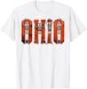 O-H-I-O State Funny Skeletons Ohio Vintage Halloween Team T-Shirt