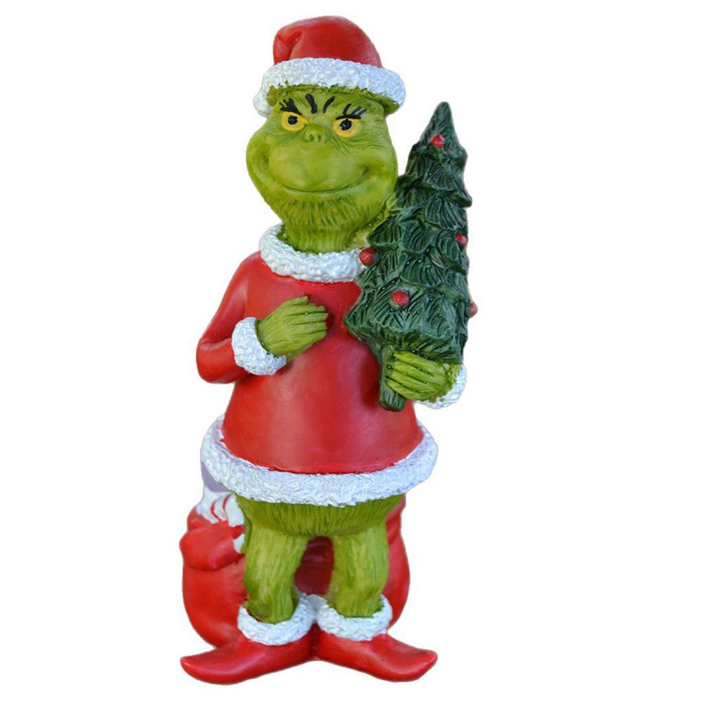 Happy  Christmas Statue, Resin Hand-painted Made For Collection, Decoration Statue, Christmas Home Decoration Sculpture Statue, Gift