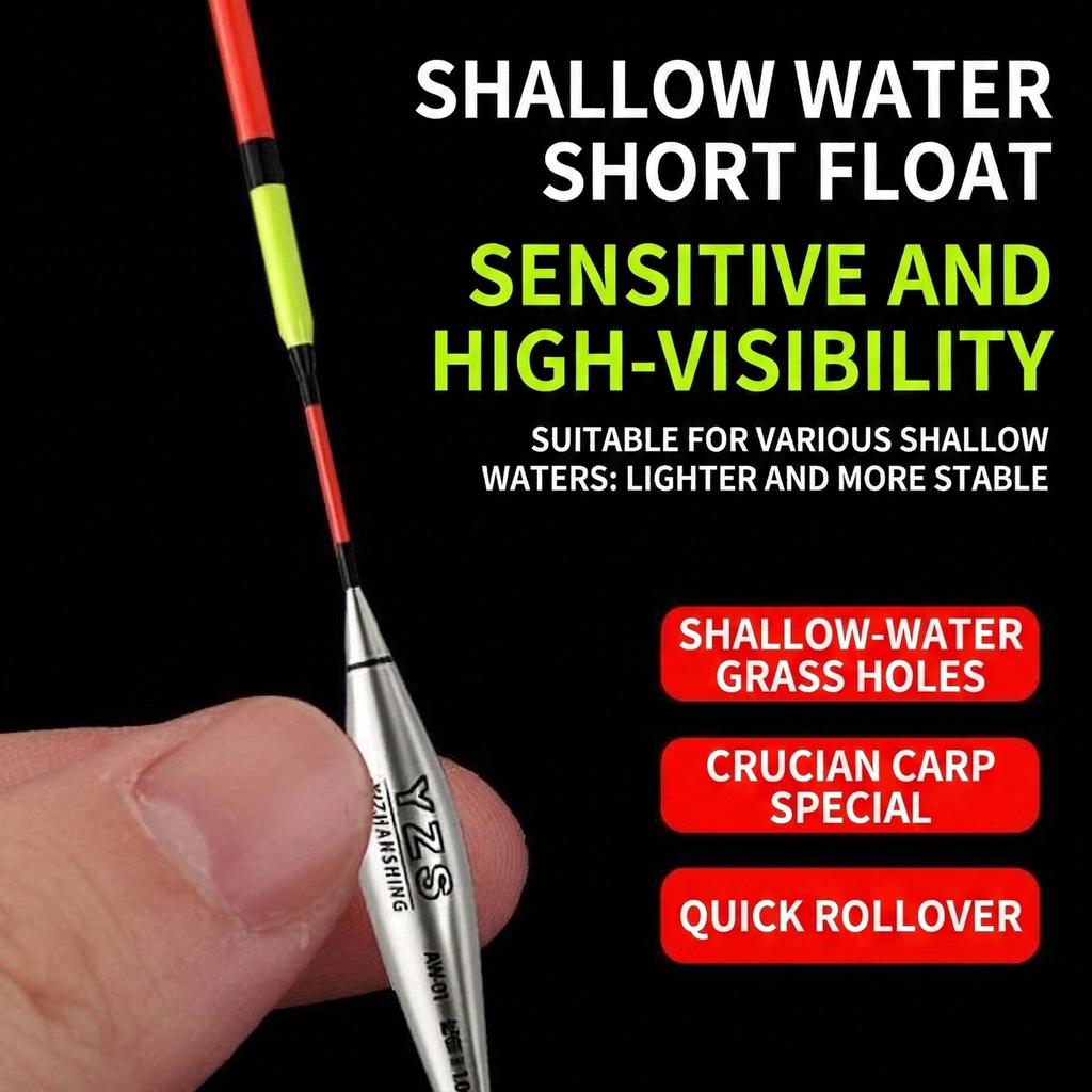 High-Sensitivity Short Tail Float for Shallow Water Crucian and Minnow Fishing