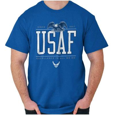 US Air Force Excellence In All We Do Eagle Womens or Mens Crewneck T Shirt Tee