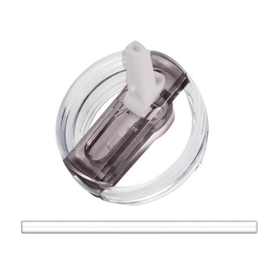 Flip Straw Lid for 40 Oz Tumbler Leak Proof Replacement BPA-Free Reusable Cup Lid for Water Juice Milk Tea