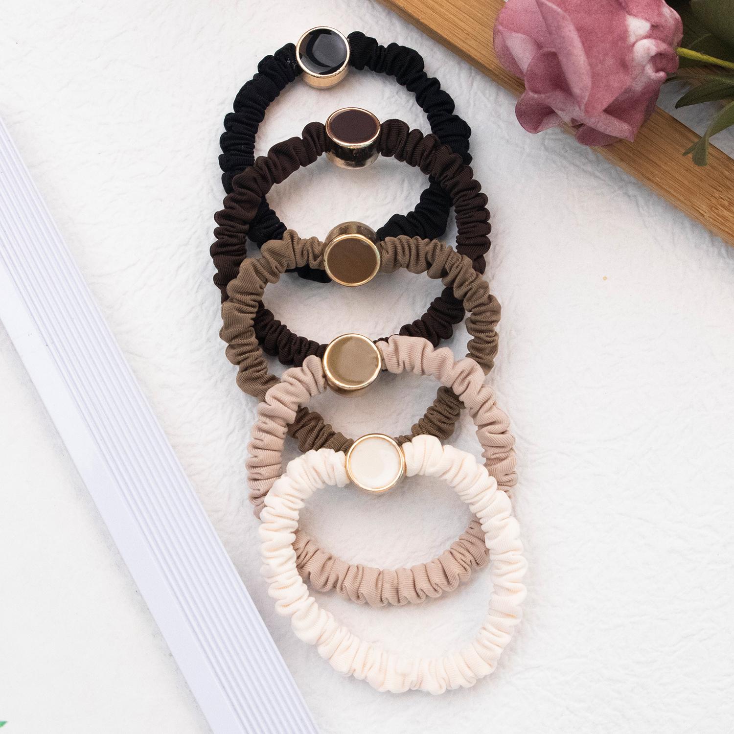 

5 шт. эластичные резинки для волос для девочек, милые повязки на голову с сердечками, атласные резинки для волос, держатель для хвостика для женщин и девочек, аксессуары для волос