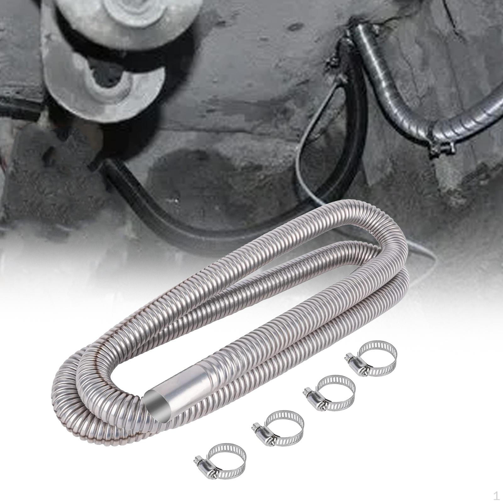 

Прочный автомобильный выхлопной шланг из нержавеющей стали с зажимами, труба воздухонагревателя 200cm