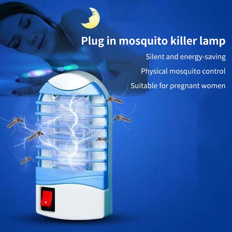 Lampa proti komárům Elektrická LED past na mouchy Zapper Lapač hmyzu Odpuzovač Zapojení do zásuvky Domácí Ložnice Tichá Lampa proti komárům