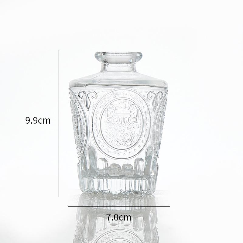 Retro Französisch-Amerikanische Mini-Glasvase für Trockenblumen & Grünzeug