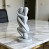 Balanced Weight Ornament 3D Printed Hugging Couple Sculpture, Abstract Embrace Figurine with Smooth Curves, Minimalist Statue Stain Resistant Material