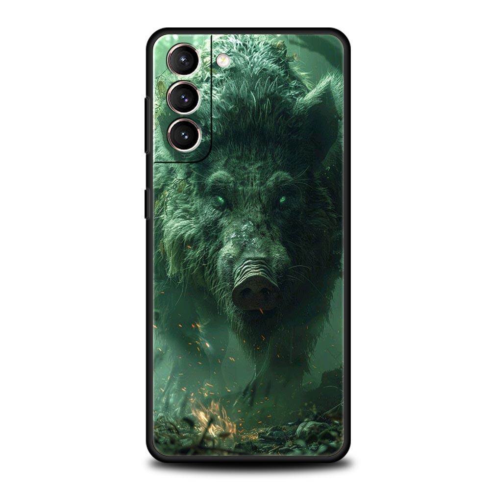 Wild Boar Phone Case for Samsung Galaxy S26 S25 S24 S23 S22 S20 S21 FE Ultra S25 Edge Plus 5G Soft TPU Cover Fundas Capas Coque