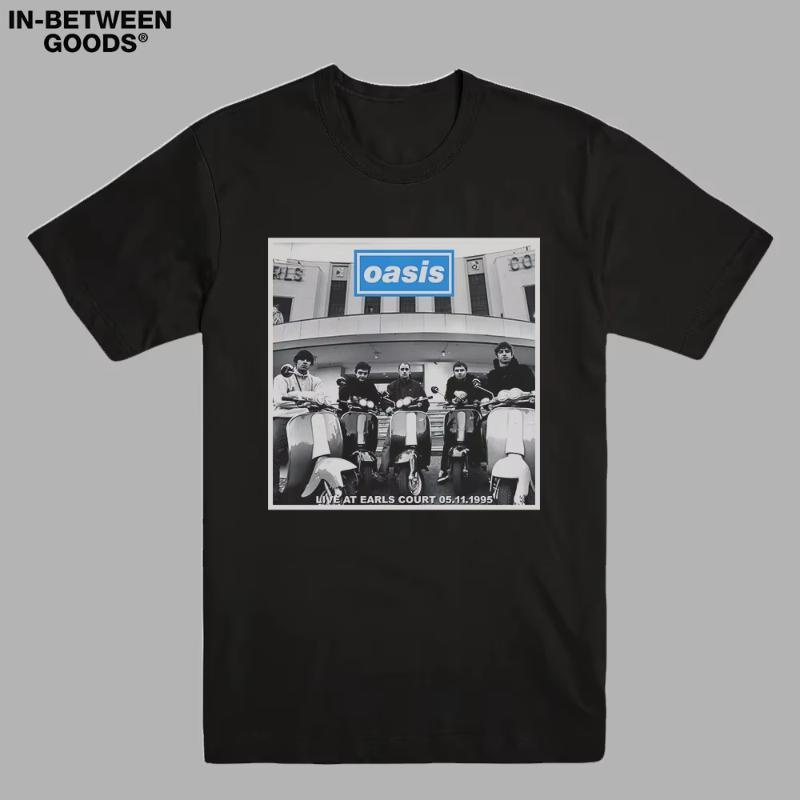 Summer Oasis Band Rock T-shirt Retro Punk Print T-shirt Loose Breathable Casual Short Sleeve T-shirt Camisetas Surf Hombre Moto