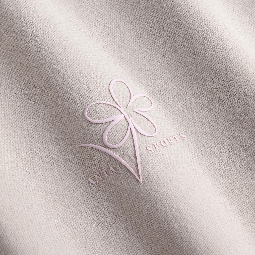 Anta Short Sleeve Knitted T-Shirt Women tops Iron-Gray 962628107-3