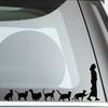 Niedliche Katzen folgen Lady Auto-Styling Fahrzeugkarosserie Fenster reflektierende Aufkleber Aufkleber