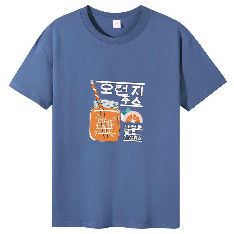 Cotton Simple White Short Sleeve T-Shirt 2025 Summer Loose Round Neck