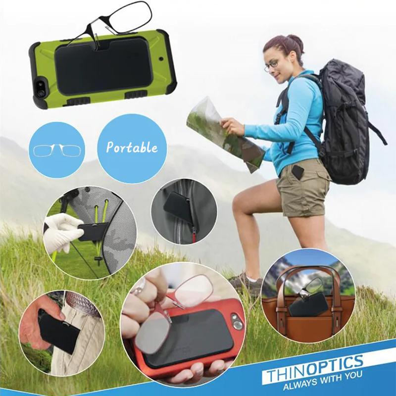 Nose Clip On Reading Glasses Anti Blue Light Without Temple +1.0 - +3.5 Legless Lazy Glasses Unisex Hyperopia Optical Eyeglasses