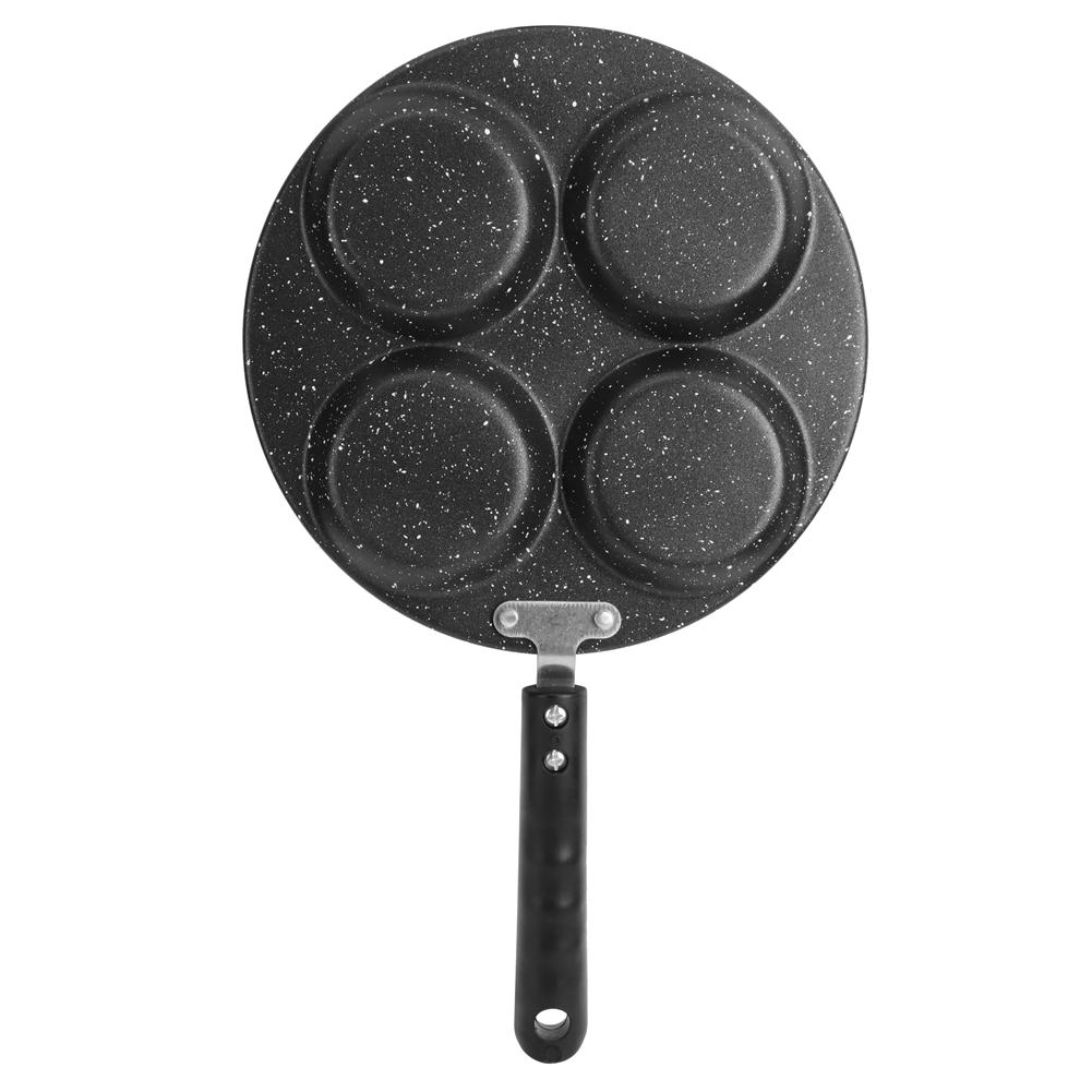 Household Aluminum Breakfast Frying Pan Non-Stick Cooking Pan with Handle Kitchen Utensils 24.5cm