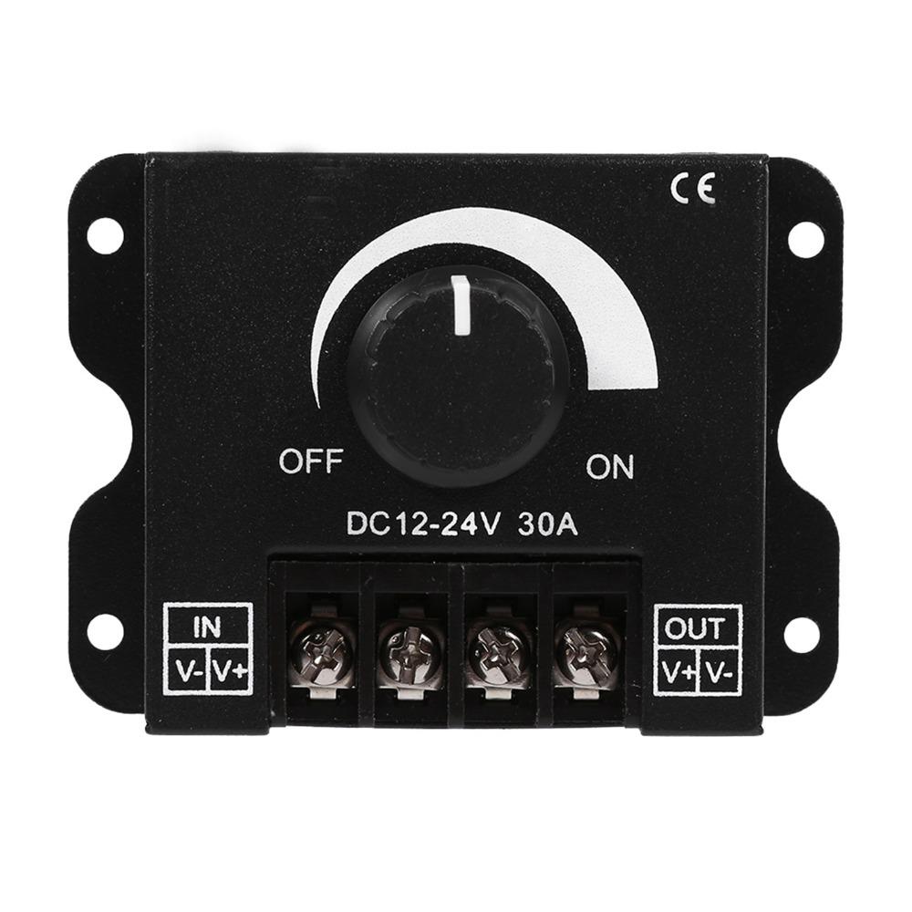 Metal LED Strip Light Controller 30A Current PWM Dimming Controller  Strip Light