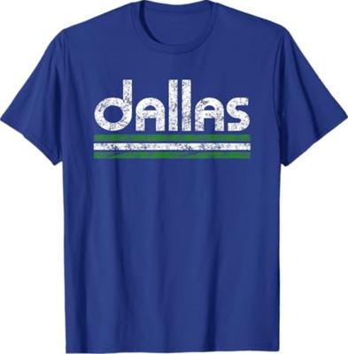 Dallas Texas Retro Vintage Ošuntělé Throwback Tričko