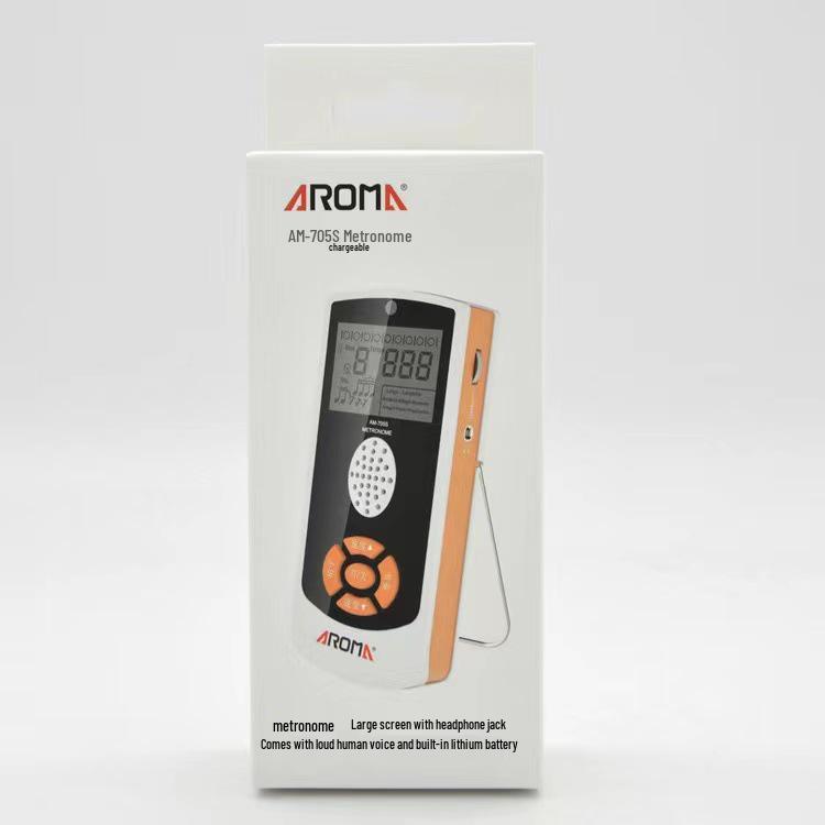 AROMA-705 Universal Metronome for Guitar, Piano, Drum Set, and Vocal - Rechargeable Stand