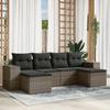 VidaXL Garden Lounge Set with Cushions 6 Pcs, Patio Sofas, Patio Furniture Set, Outdoor Furniture, Grey 3255257