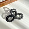 Milk Tea Color Large Hair Claw - Korean Style Fashionable Hollow Out Shark Clip for Women's Updos