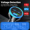 UYUXIO 6 in 1 Multi Port USB C Car Charger Full PD 30W with Voltage Display Super Fast Charge Adapter for iPhone MacBook Samsung