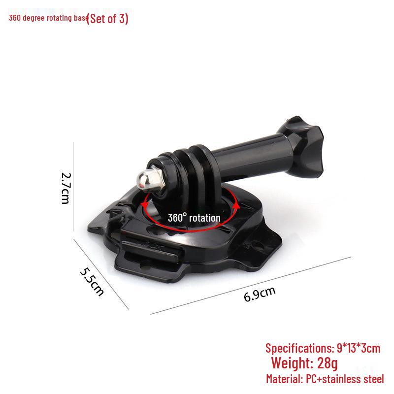 GoPro Helmet 360° Rotary Mount for Sports Camera - Motorcycle Accessory