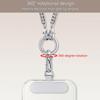 Metal Phone Lanyard Crossbody Chain With 360 Degree Rotating Clip And 120cm Adjustable Strap For Handsfree Carrying