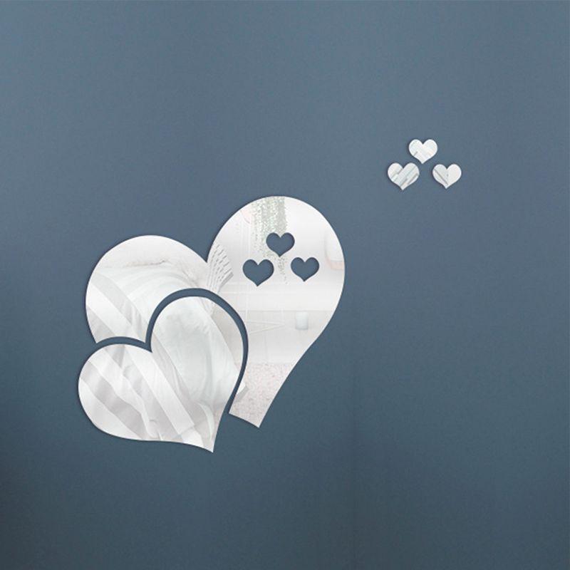 Beautiful 3d Love Heart Mirror Wall Stickers Decal For Stylish Home Decor