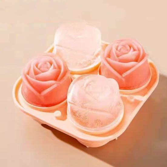 Rose Ice Cube Mold Food Grade Silicone Tray for Cocktails Whiskey Bourbon Easy Release BPA Free Ice Cube Maker