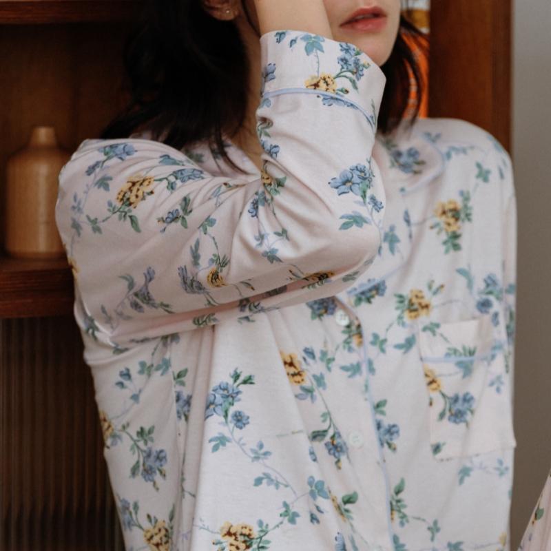 Frenchiel Micromodal Long Sleeve Pajama Cream  Fwpj303l 