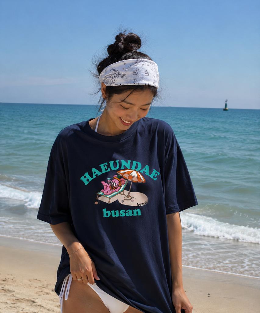 BERNI T-shirt Manches Courtes Vacances Busan Haeundae (Marine)