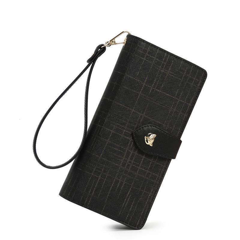 

Golden Fox Fashion Clutch: Versatile Multi-Card Slot Wallet with Large Capacity чёрный