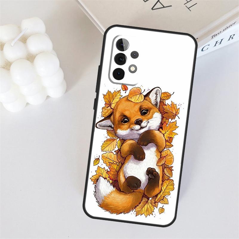 Herbstlaub Fallender Fuchs Für Samsung Galaxy A55 A35 A15 A36 A56 A26 A16 A22 A32 A52 A54 A34 A53 A33 A13 A06 A05 Hülle