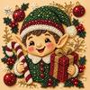 Christmas Home Decoration Faux Pearl Art Kit, DIY Snowman Painting 3D Festive Living Room Accents Xmas Scenes Crafting Project for Adults Beginners,