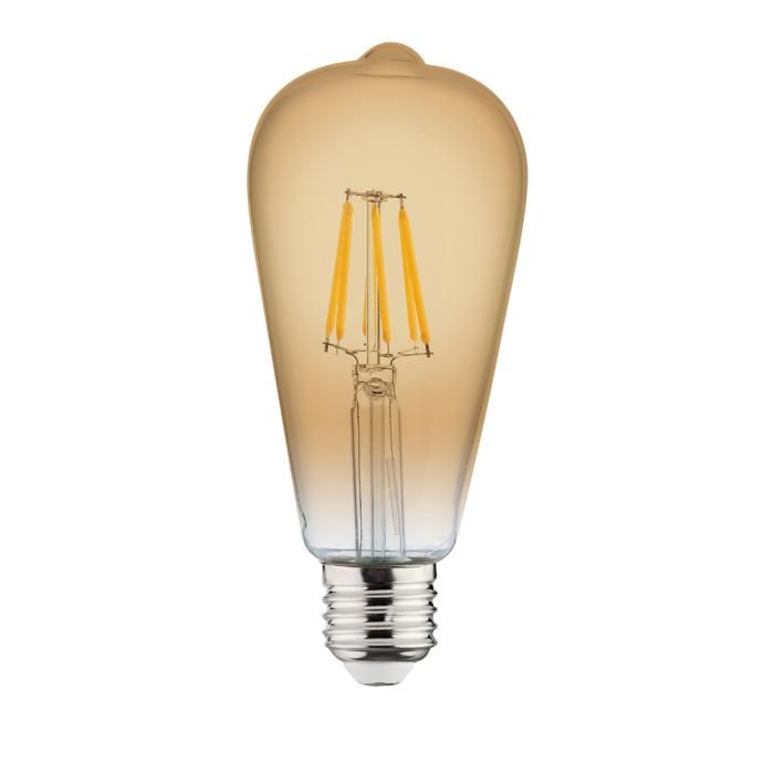 Ampoule LED à filament Vintage poire 6W (Eq. 48W) E27 2200K
