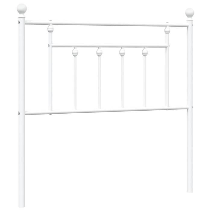 VidaXL Tête de lit métal blanc 90 cm 353614