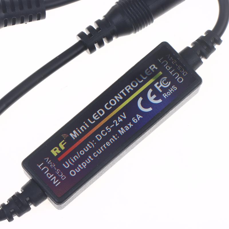 1 Set Mini Rf Wireless 14Keys 2.4G Remote Control Dc12V Led Dimmer 24V 5V 6A For 2835 5050 Single Color Led Strip Lights Dimmer
