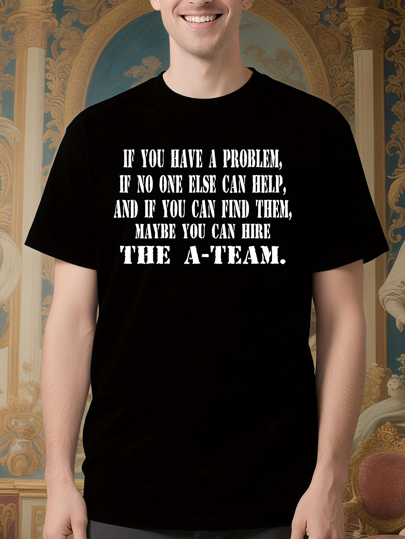 The A-Team TV Show Graphic Tshirt - Black with Bold White... XXXL