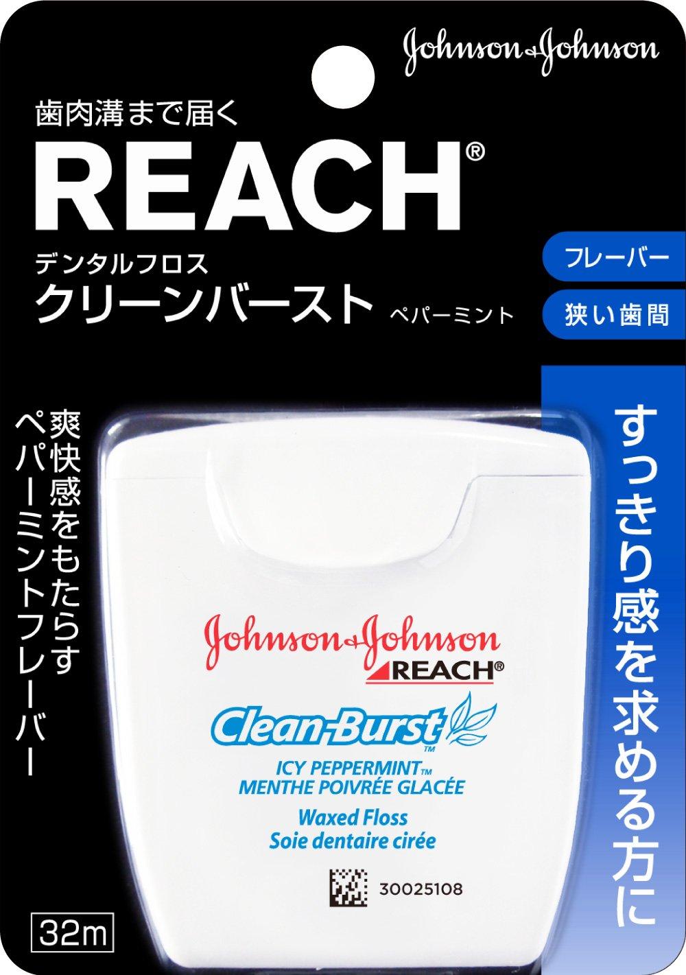 

REACH Зубная нить Clean Burst Перечная мята 32м