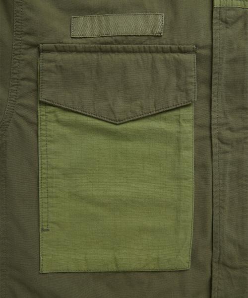 ALPHA INDUSTRIES Mix Media Shirt Jacket Women'S Og-107 Green