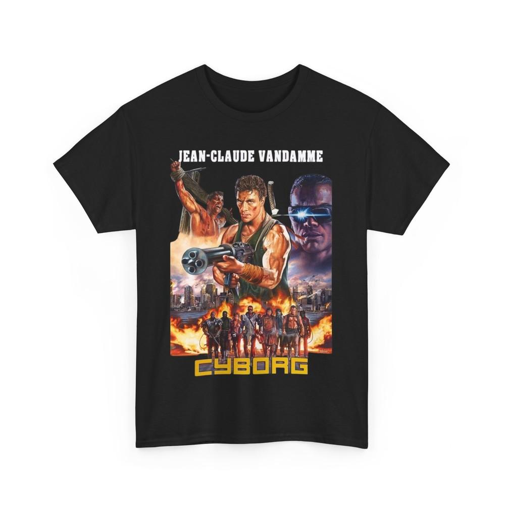 SALE Cyborg Jean Claude Van Damme Movie T Shirt Unisex Heavy Cotton Tee Unisex T-Shirt XL