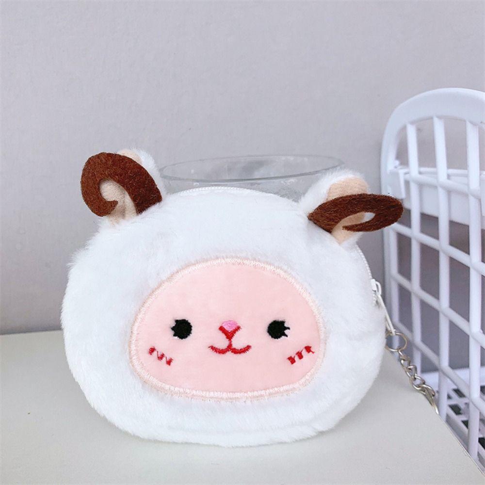 

Cute Cartoon Animal Women Coin Purse Plush Zipper Children Coin Wallet Card Holder Earphone Case Mini Storage Bag