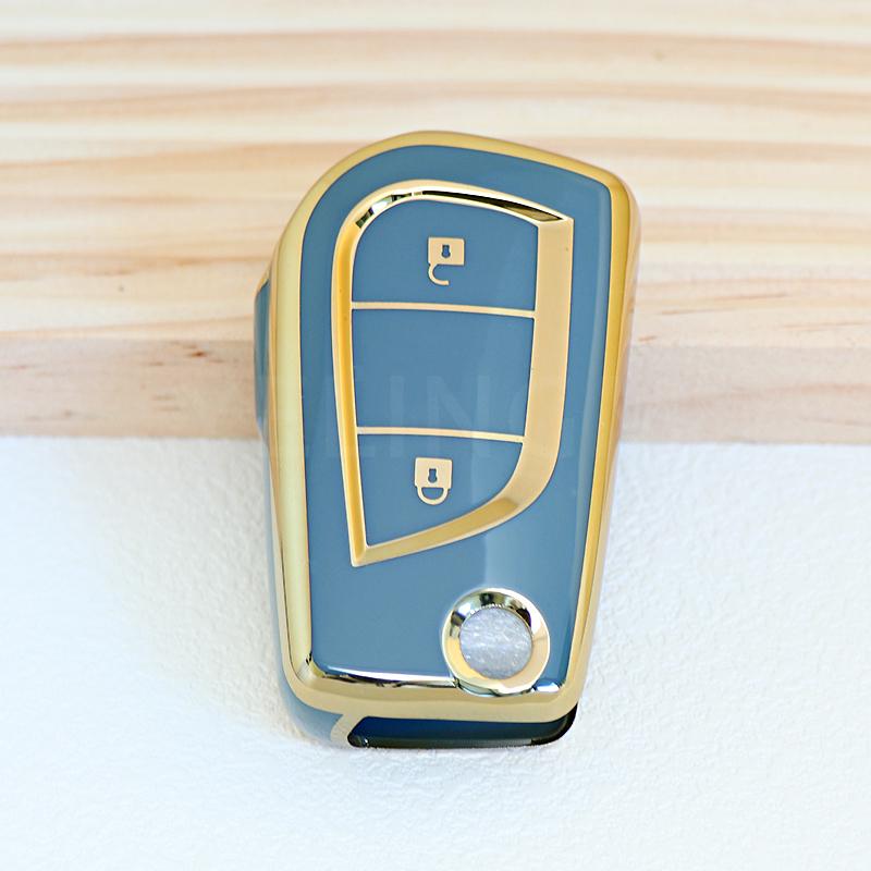 Car Key Fob Car Remote Cover Shell Case 2 3 4 Button For Toyota Hilux Corolla Highlander Rav 4 Yaris Camry Fortuner Protector
