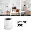 Double Layer Marble Texture Trash Can Plastic Waste Container Large Round Garbage Bin Decorative Wastebasket for Living Room