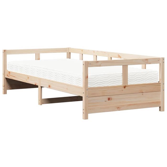 VidaXL Lit de jour avec matelas 80x200 cm bois de pin massif 3321047