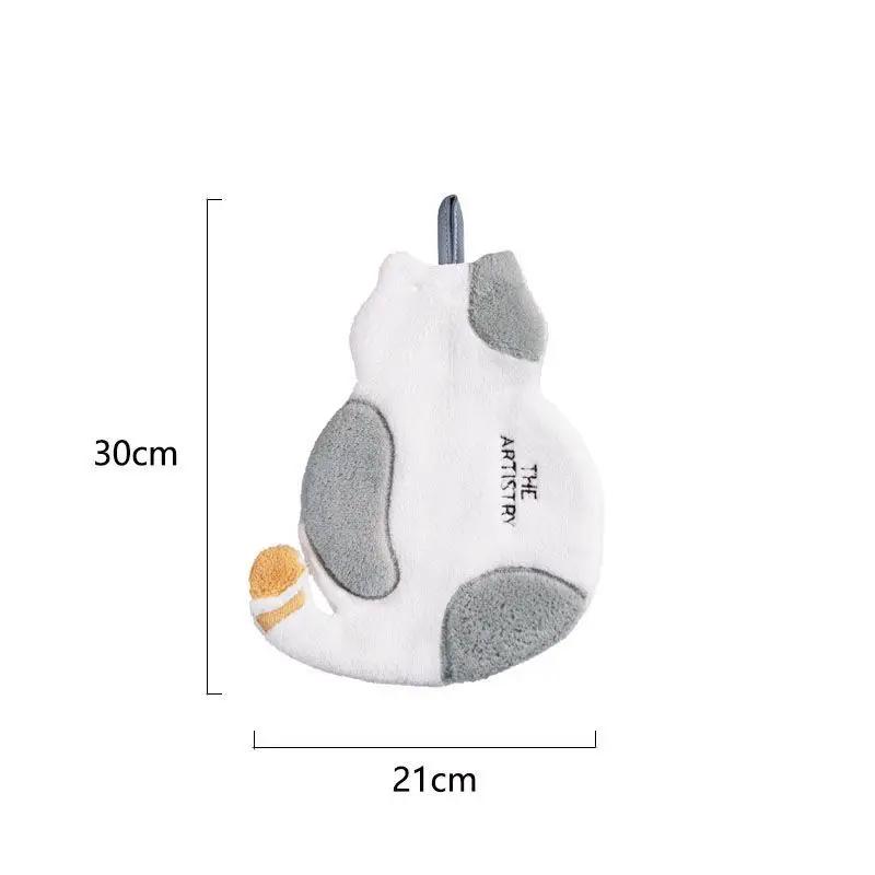 Super Absorbent Cute Cat Hand Towel Household Microfiber Kitchen Towel High Efficiency Tableware Cleaning Towel Kitchen Tools