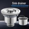 Edelstahl Küchenspüle Sieb-Set mit auslaufsicherem Stöpsel und Abflusszubehör - 110.