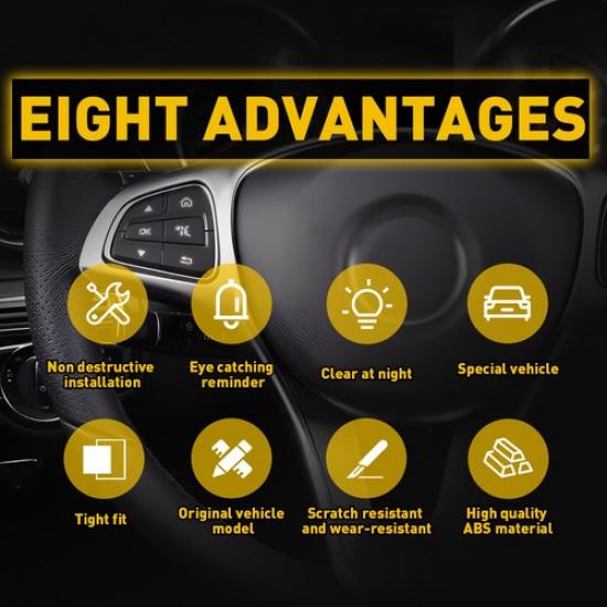 For Fix Benz C GLC Class Black 2015-2018 Wheel Button Cover Decoration Steering