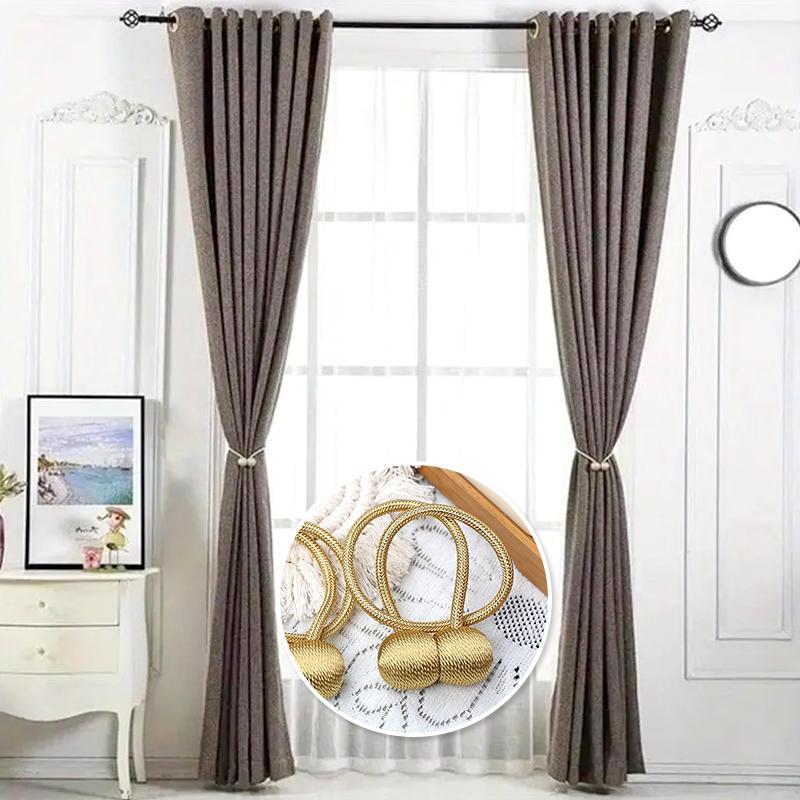 2Pcs Curtain Tiebacks Creative Curtain Buckle Modern Curtains Accessories Free Mounting Magnetic Room Decor Curtain Binding
